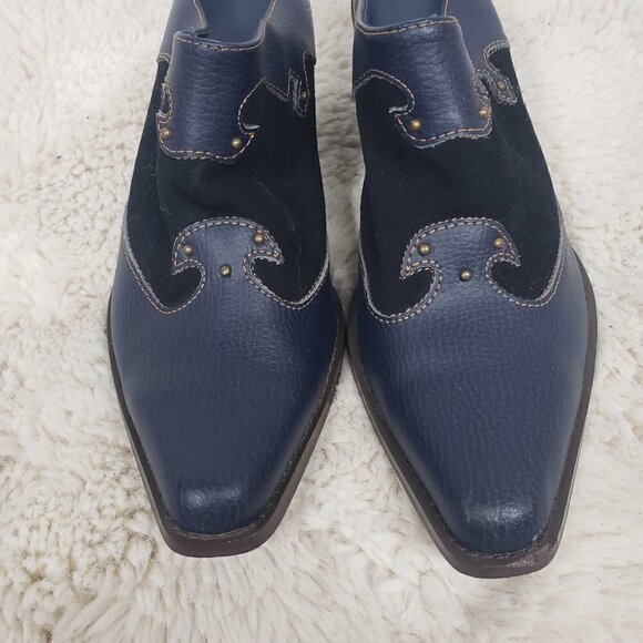 Unbranded Blue Western Heeled Mule 10 - Picture 5 of 11